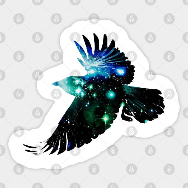 Raven Sticker by Anastasiya Malakhova